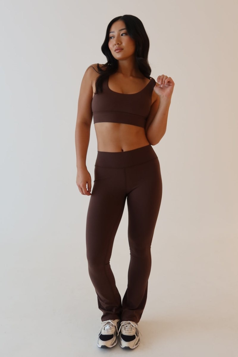 Women's Meshki Sherrie Yoga Pants Dark Chocolate Australia | F6N-8727