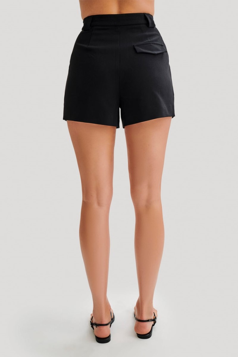 Women's Meshki Sigourney Suiting Shorts Black Australia | P1M-4284