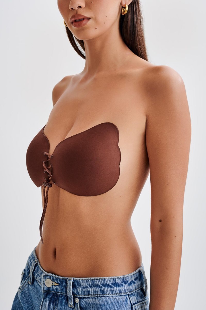 Women's Meshki Stick It! Strapless Stick On Bras Brown Australia | C2A-7044