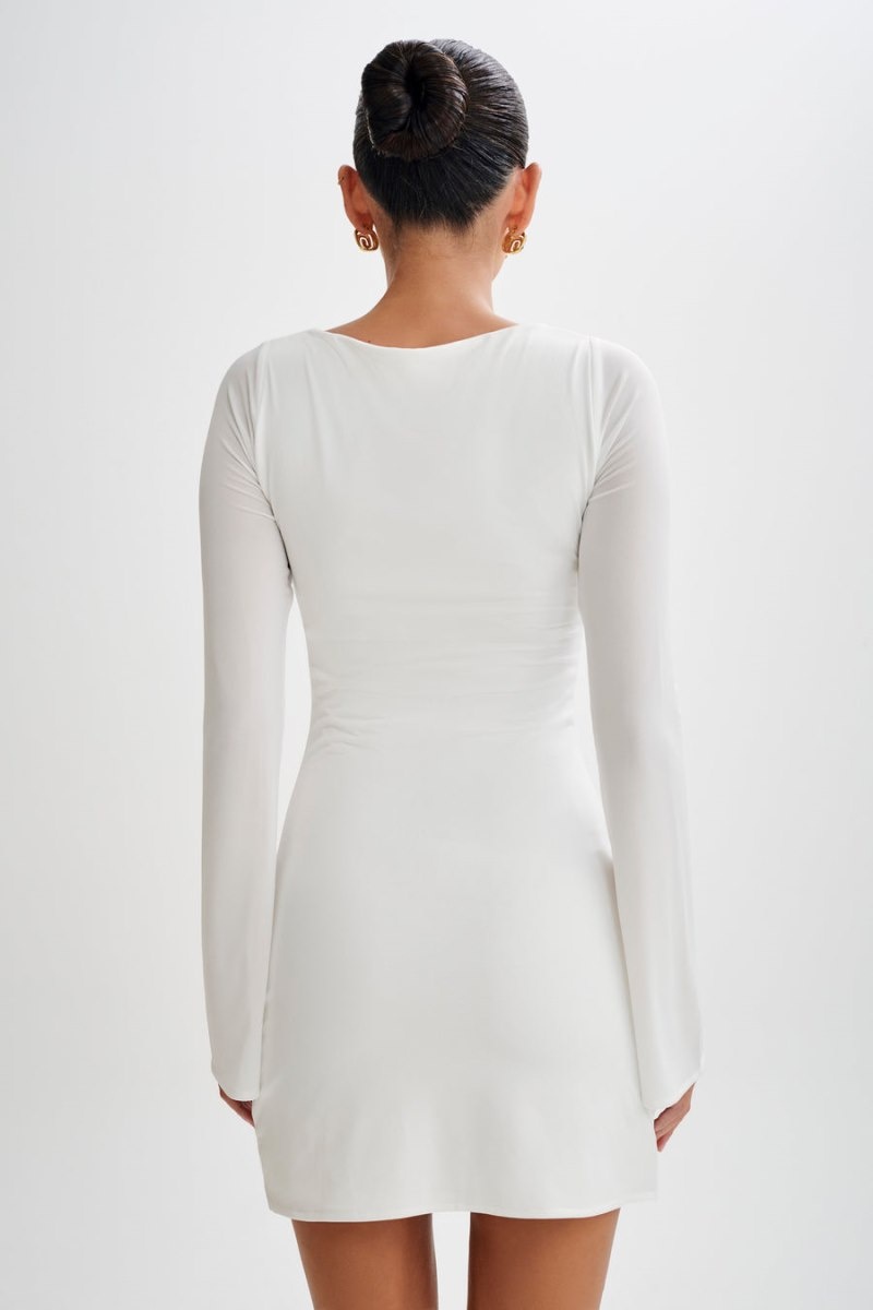 Women's Meshki Tarna Slinky A-Line Mini Dress White Australia | S0S-9093