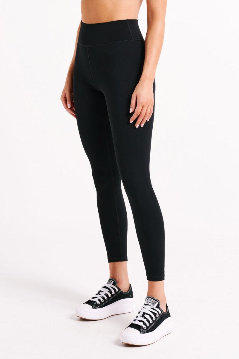 Women's Meshki Venus V Back Leggings Black Australia | C4S-8656