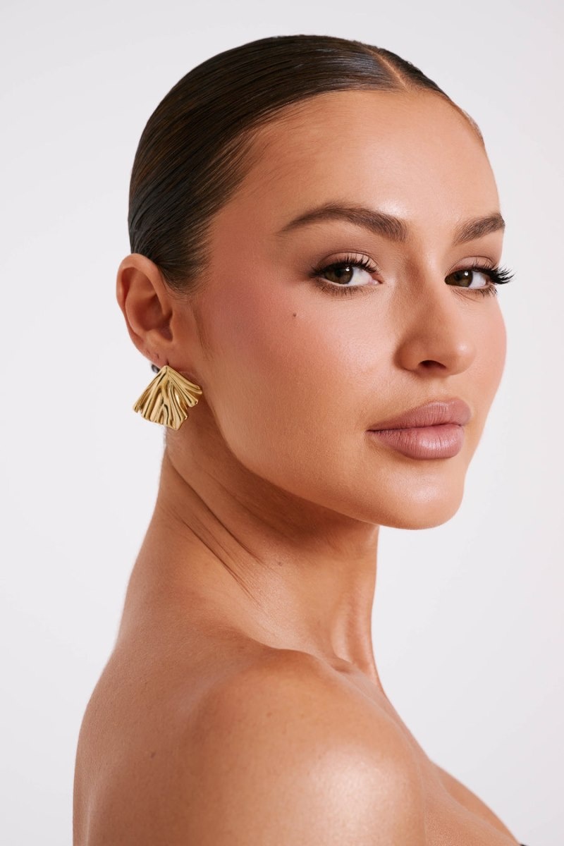 Women's Meshki Willa Draped Earrings Gold Australia | Q3A-3481